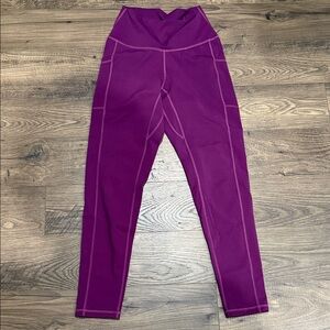 Colorfulkoala Vibrant Purple Ankle Length High-Waisted Leggings